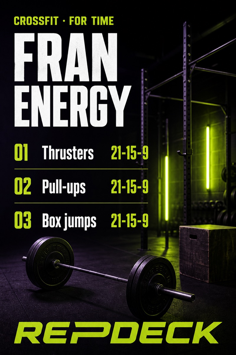 Fran Energy workout card